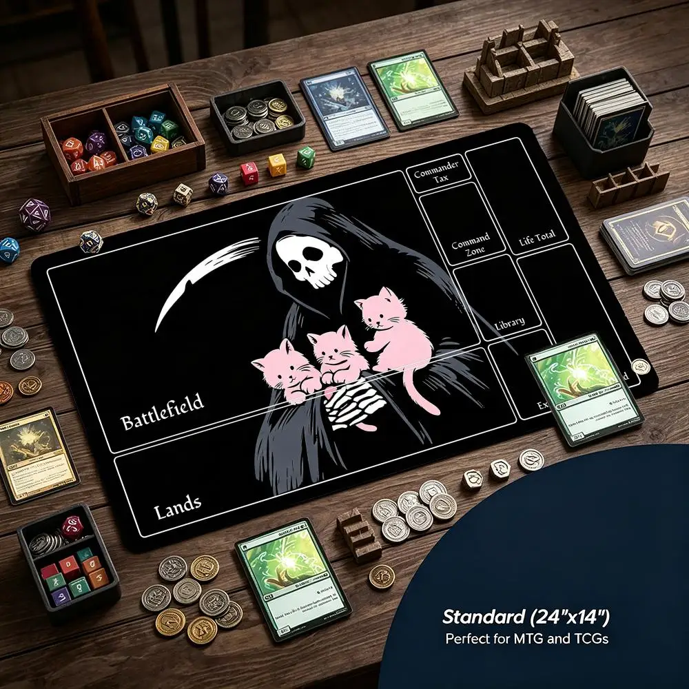 「死神がピンク色の子猫を抱いている」デザインのゲーミングマウ - Pc Gaming Pink のレビューと価格